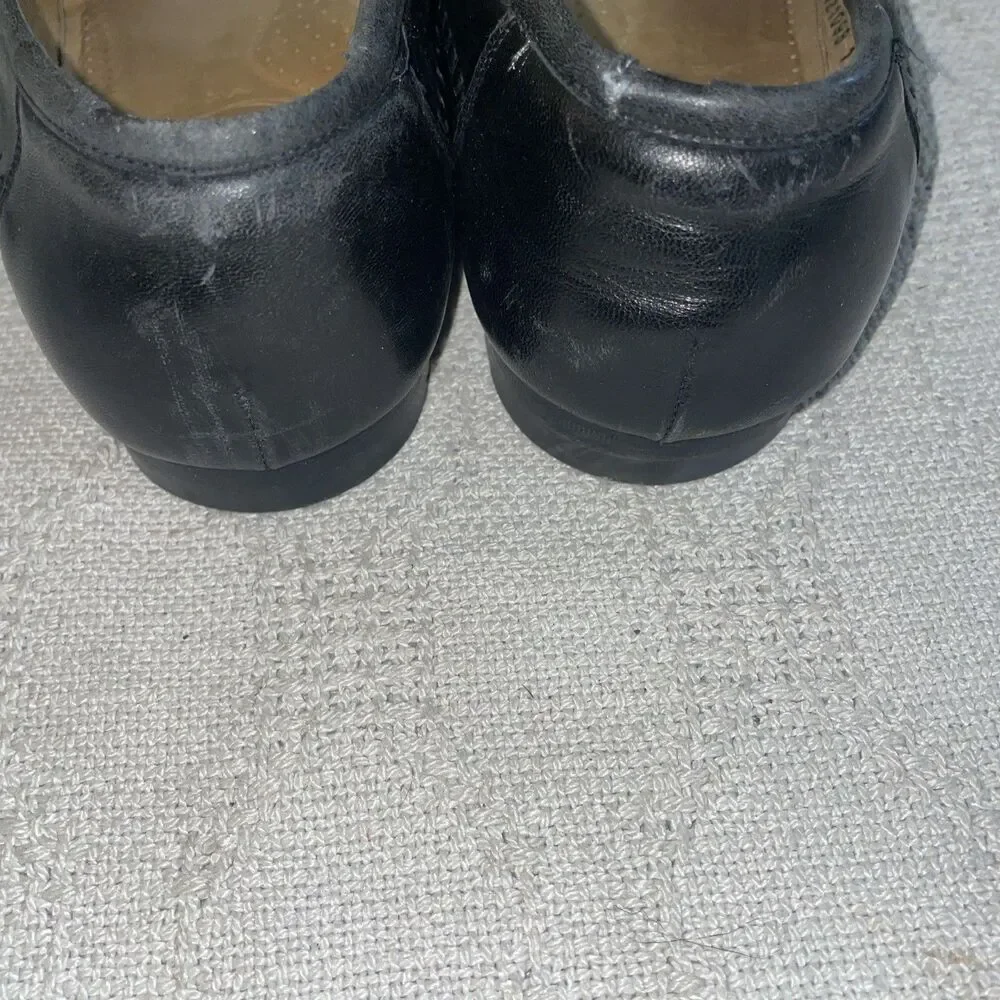 Santoni Italy Men’s Casual Loafers Size 10.5 D Black Leather Going Out Comfort